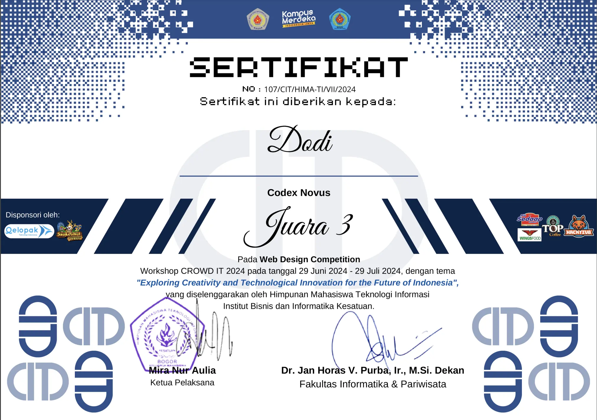 3rd Winner - Web Design Competition