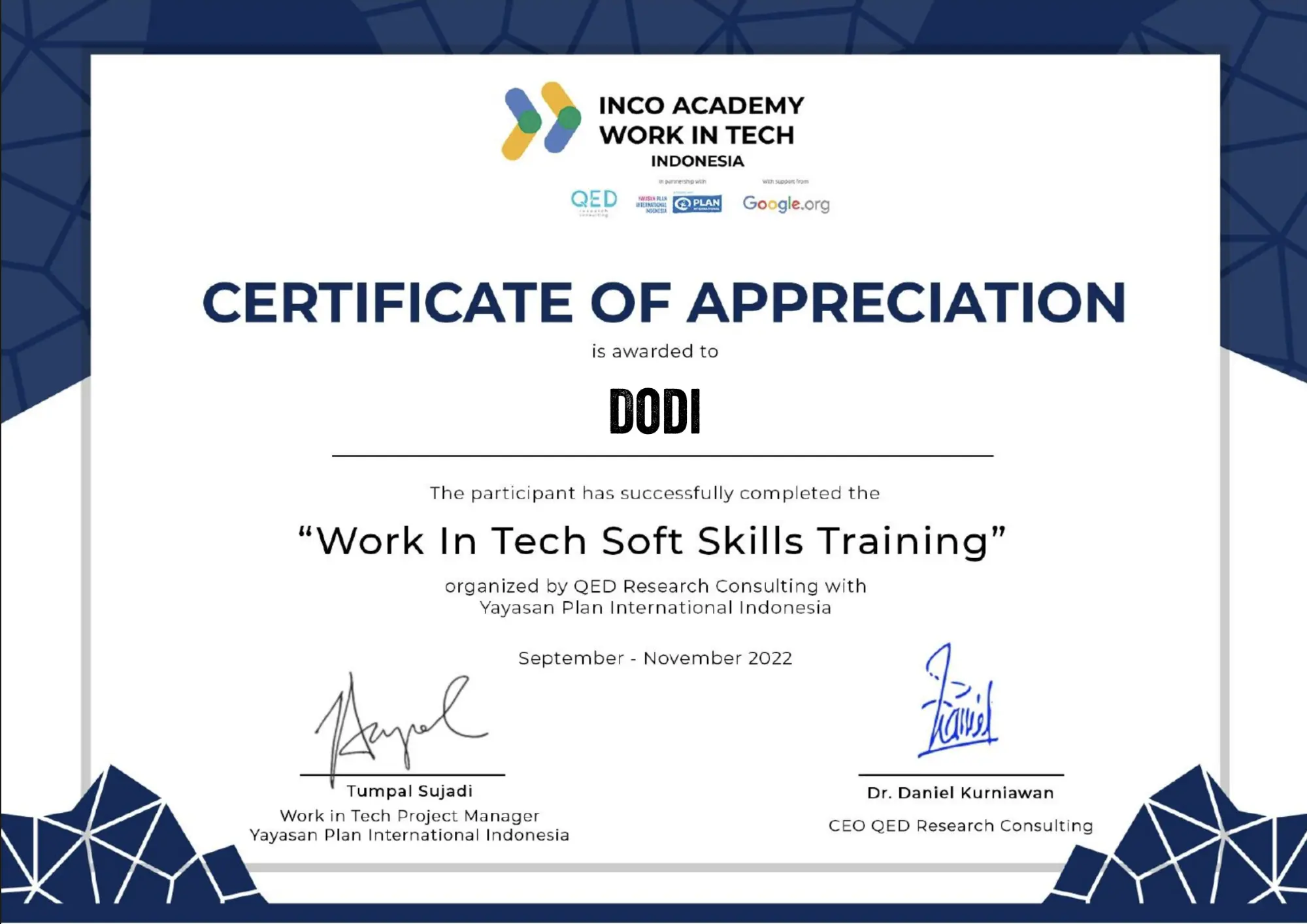 Work In Tech Soft Skills Training