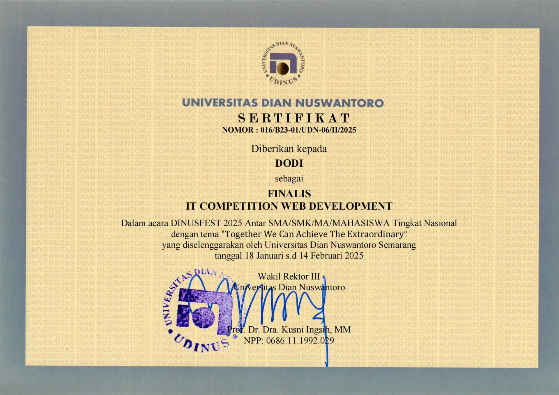 Finalist - Web Development Competition