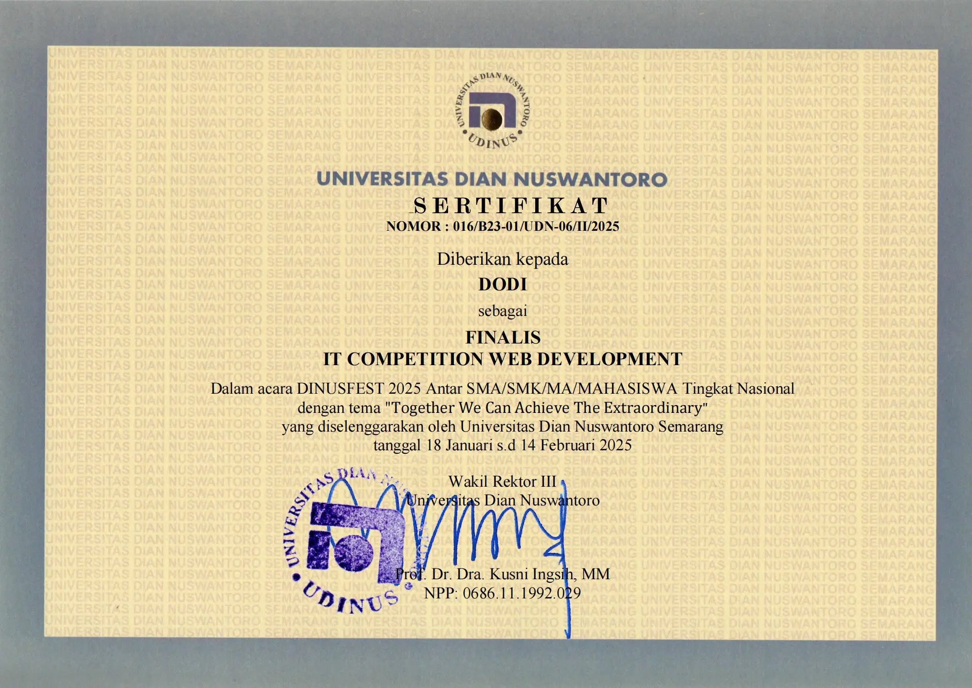 Finalist - Web Development Competition