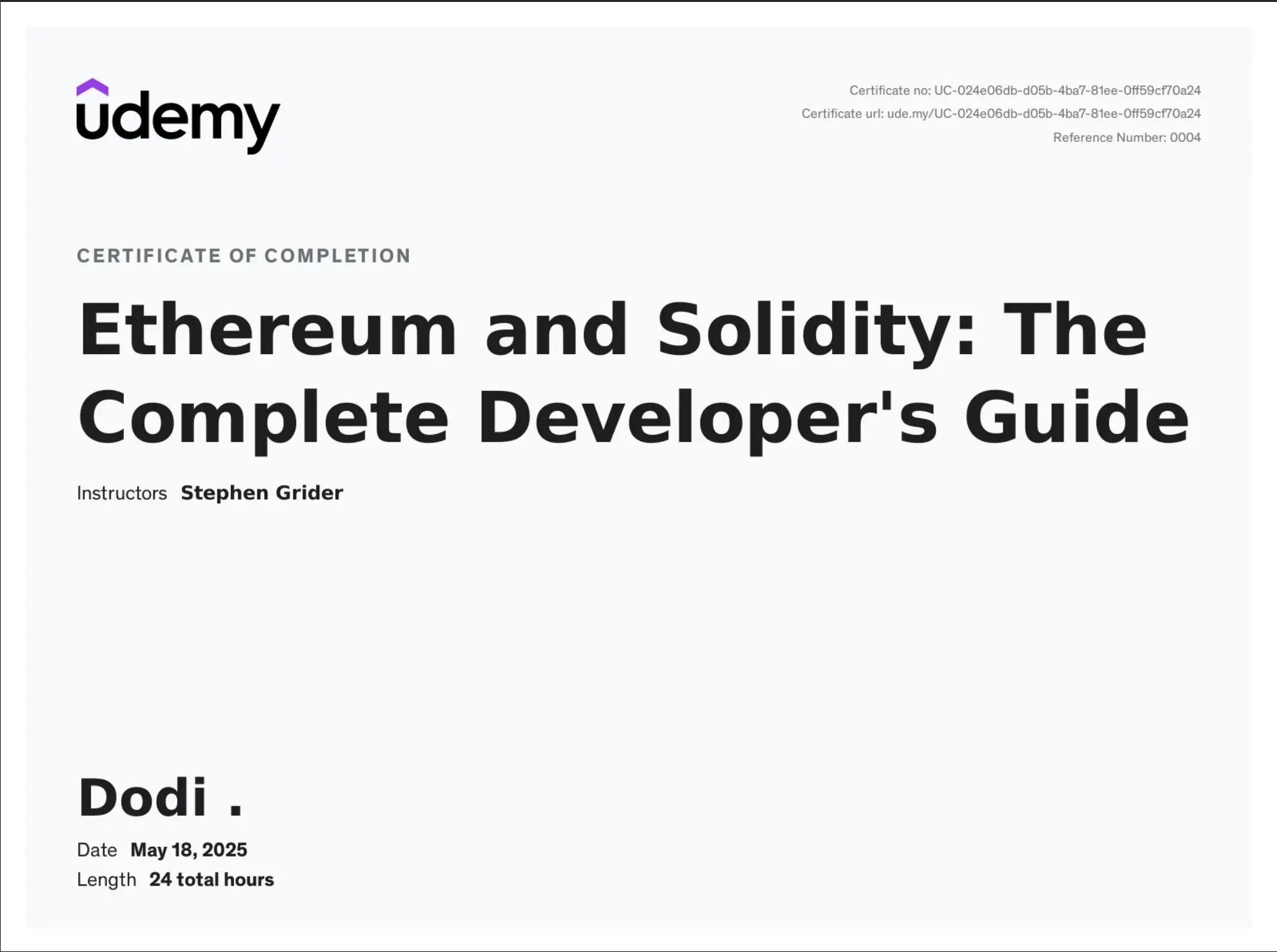 Ethereum and Solidity: The Complete Developer's Guide
